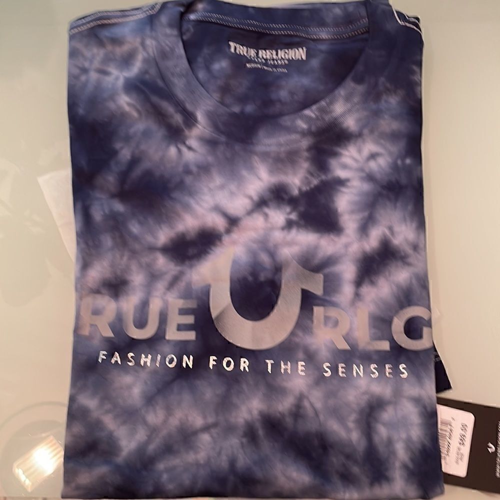 True Religion NWT t-shirt night sky tie die